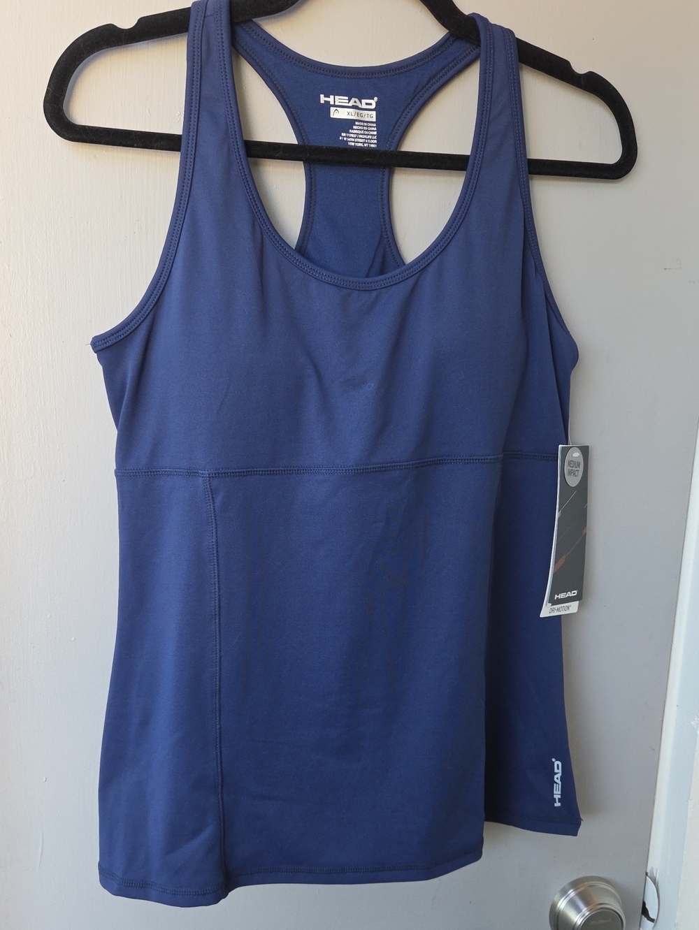 HEAD Women's Navy Racerback Athletic Tank Top